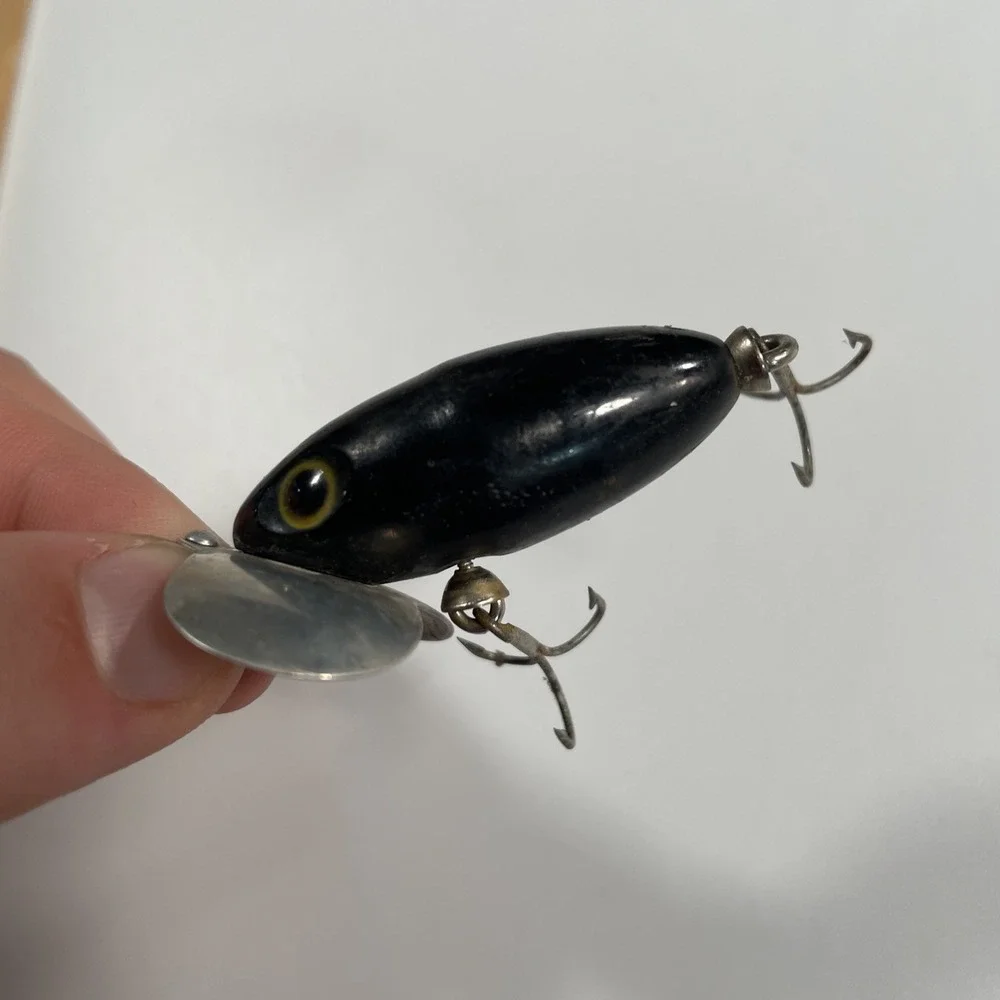 Vintage Lure Lot Heddon Tiny Tad Lure Jitterbug Tackle Hooks Fishing Old Antique